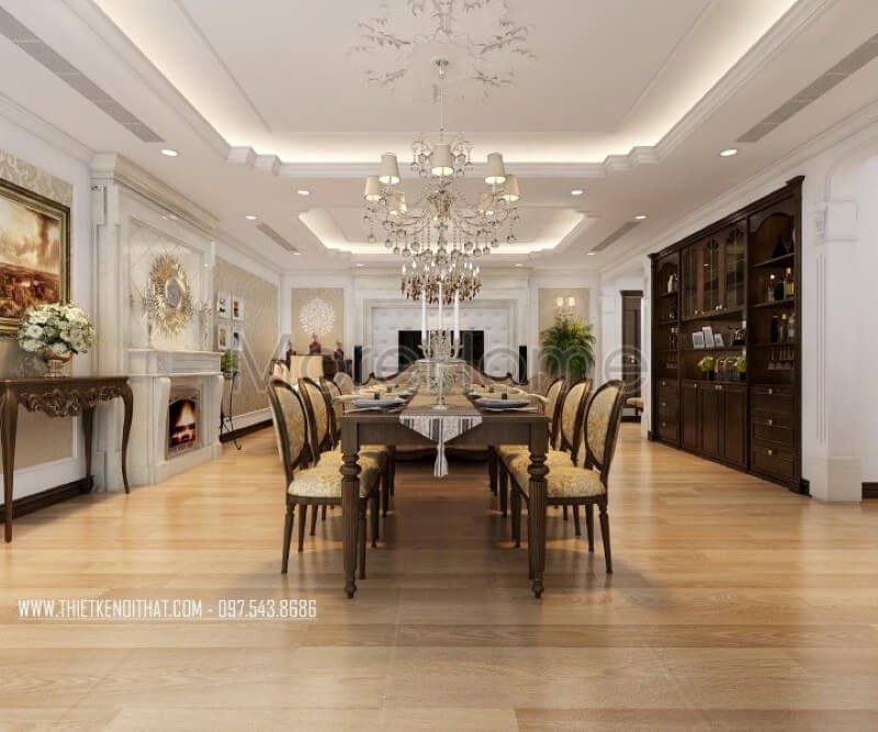 Gia chủ sẽ được trải nghiệm những bữa cơm ấm áp và ngon miệng hơn khi sử dụng mẫu bàn ăn gỗ tự nhiên.